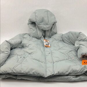32 Degrees Light Gray Puffer Jacket with Hood